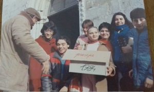 Natale 1984 Villa, Mariella, Adrio, Fausta, Elisabetta, Cinzia, Elena, Marco Michelizza.